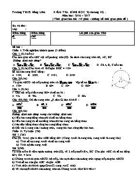 Kiểm tra Hình học 9 (chương iii)